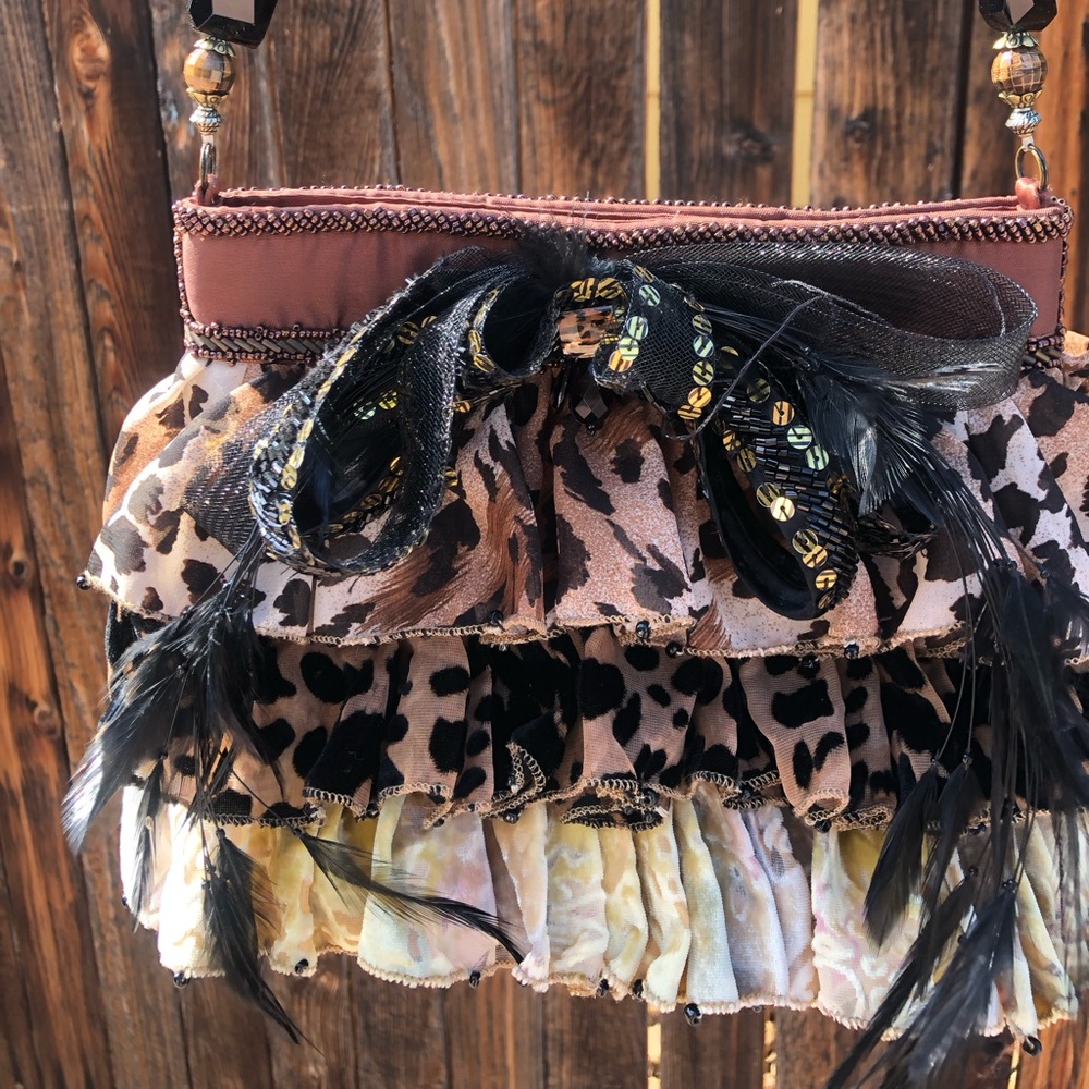 💛SOLD💛Vintage Mary Frances Mixed Media Shoulder Bag